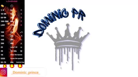 DOMINIC PRINCE   online show from October 23, 10:19 am