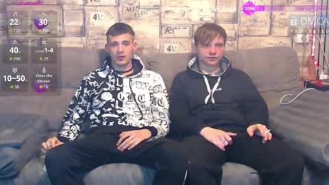 Max tall dark-haired guy with tattoos and Phil blond-haired online show from March 16, 2:07 am