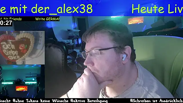 der alex38 online show from March 14, 8:49 pm