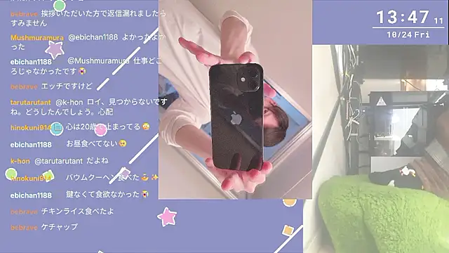 Snapshot of marumaru_00 chatting on October 24, 4:47 am marumaru 00 online show from October 24, 4:47 am